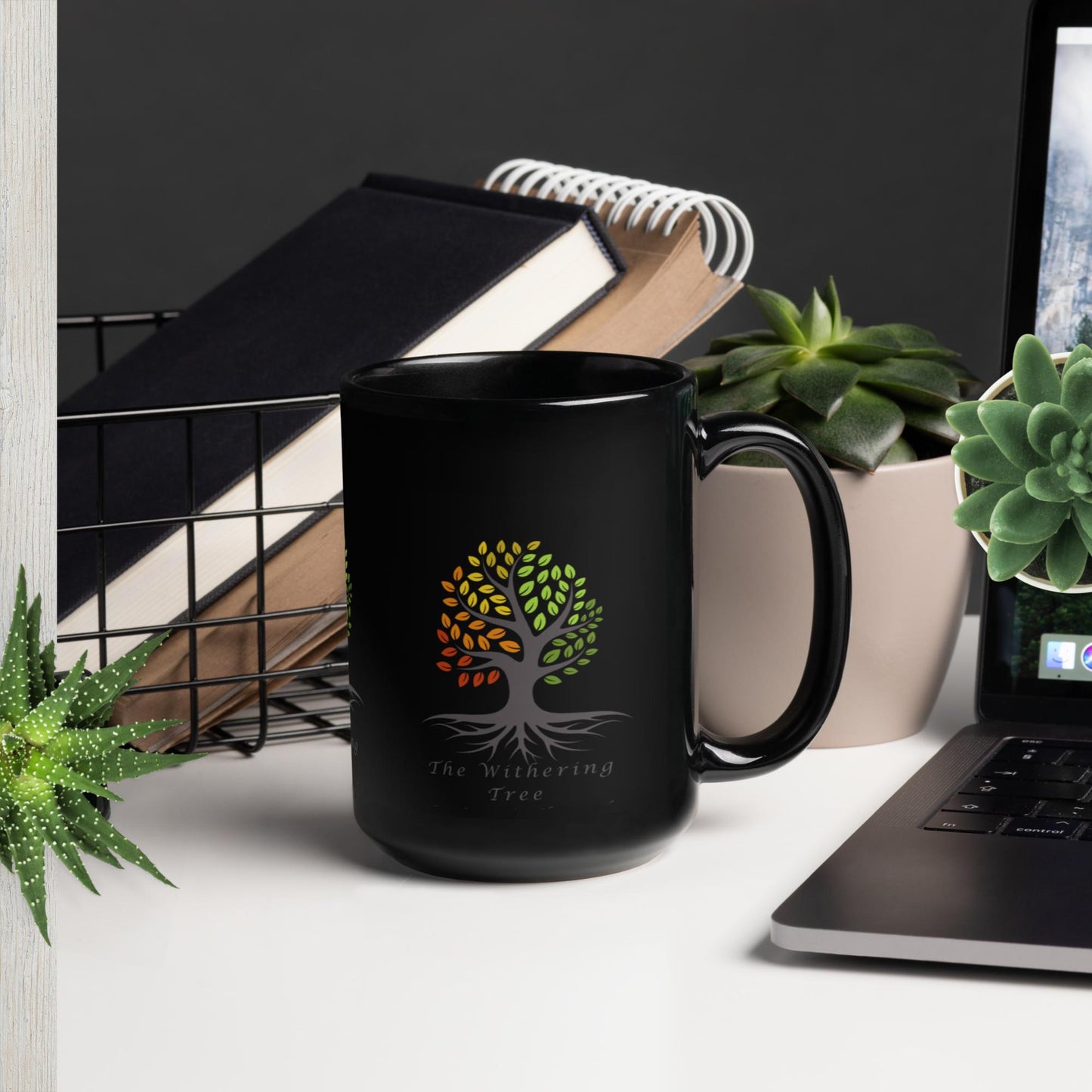 A Tree Black Glossy Mug